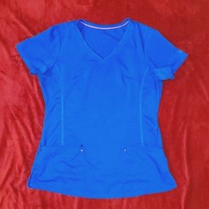 Royal blue scrub top